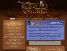 Tablet Screenshot of godlychristianmusic.com